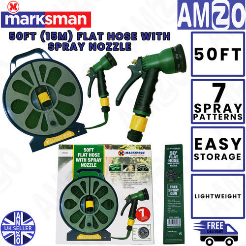 15m flat water hose - 15m, &