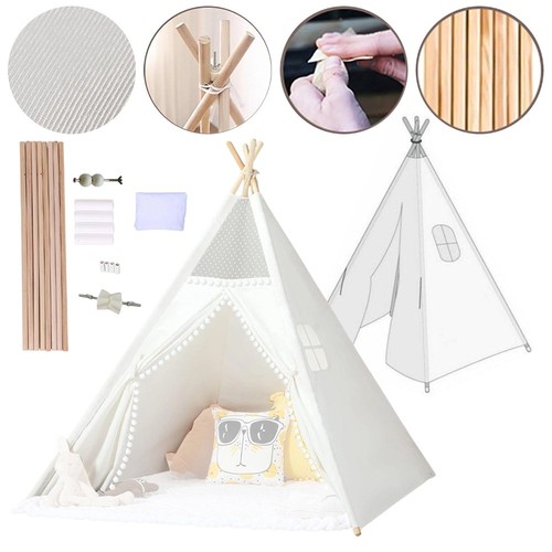 Large canvas kids teepee - teepee, star