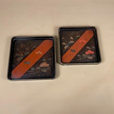 Japanese lacquer serving trays - japanese,