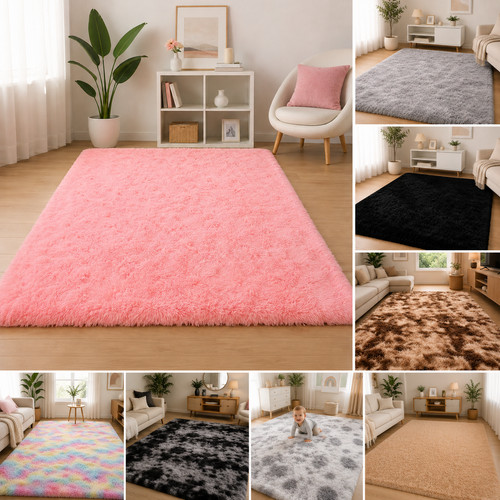 Fluffy shag area rug soft - fluffy,