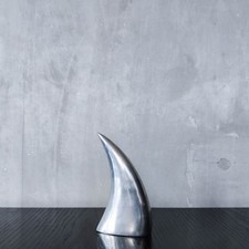 Knut & Marianne Hagberg vintage 90s cast aluminium abstract table sculpture