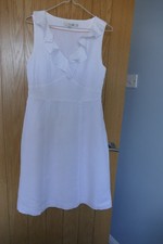 BODEN WHITE LINEN FRILL DETAIL