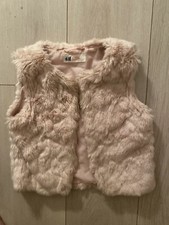 DUSTY PINK FUR GILET SHAGGY