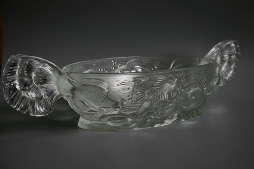 Antique art deco verlys glass - art,