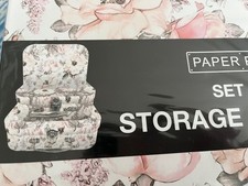 Set of 3 Floral Pink/Grey