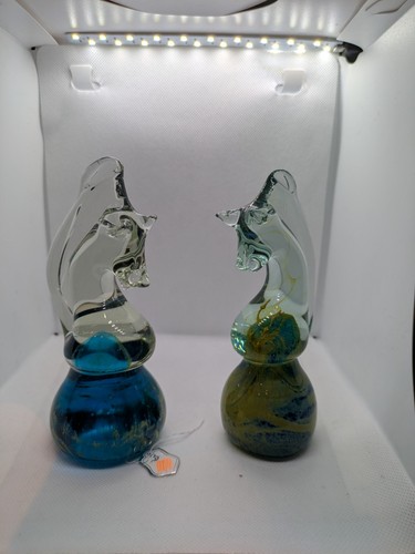 Mdina glass seahorses - mdina,