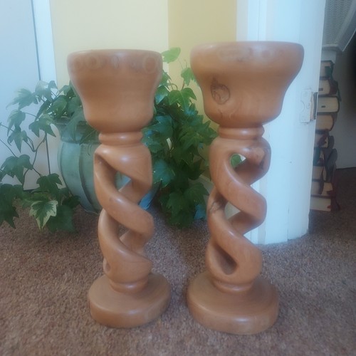 Wooden candle holders set - candle,
