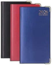 2026 DIARY SLIM SMALL LUXURY METAL CORNER WEEK TO VIEW CUTE FASHION POCKET DIARY