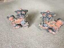 Chinese lion ornaments - ornaments, (x2)