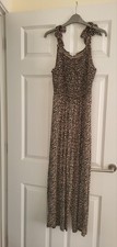 Ladies Jumpsuit Size 8 Matalan Beige/black Mixed Color NEW with Tags