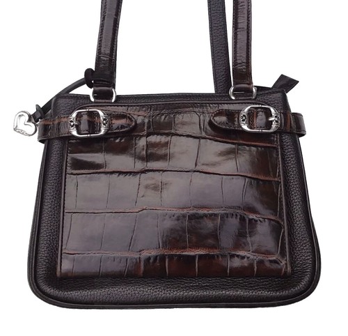 Brighton black pebble - black, leather