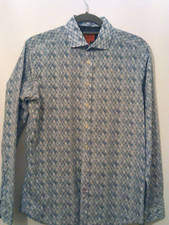 size 15.5" collar, Simon Carter, blue, long sleeve, shirt,