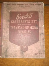 Vintage Ford Thames Sussex 6 Wheeler 2/3/4/5 ton truck tipper spare parts list 
