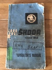 Vintage Skoda 1000mb Operators Manual (RMX 846F)