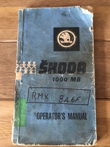 Vintage skoda 1000mb operators - skoda,