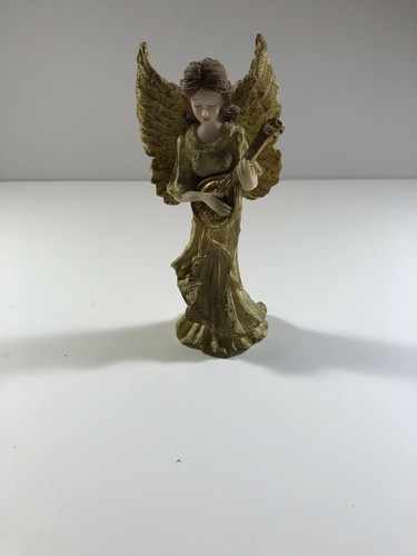 Angel figurine with lyre - angel,