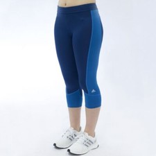 Adidas Women's Techfit Gym Capri Leggings Short / Blue / RRP £37