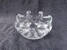 GEORG SHUETTE GLASS TEAPOT WARMER STAND TRIVET CANDLE HOLDER VINTAGE SOLID GLASS