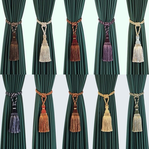 Pair tassel rope curtain - pair,