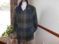 ♲Fabulous *AVOCA* Blue Mix Irish Tweed Wool/Cashmere Coat/Jacket sz 18 Excellent