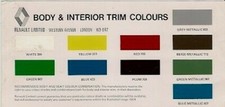 Renault Colour & Trim 1974-1975 UK Single Sheet Brochure 4 5 6 12 15 17 16