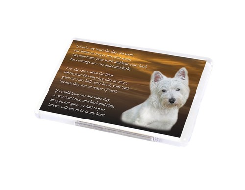 Westie dog fridge magnet - fridge, pet