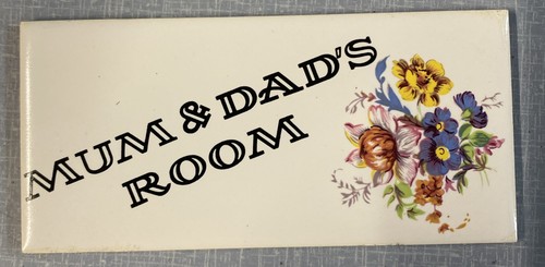 Vintage door plaque ceramic - door,
