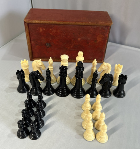 Vintage chessmen pieces in - vintage,