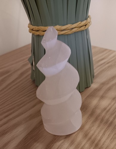 Selenite twisted spiral - selenite,