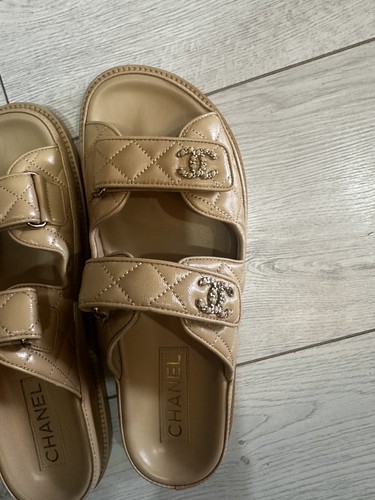 Chanel beige dad - chanel, slide