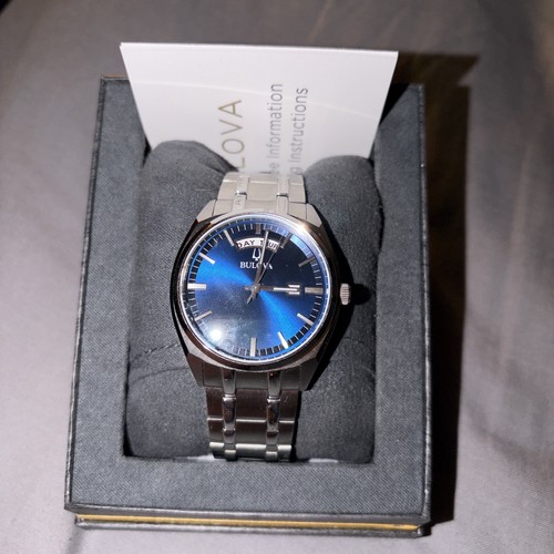 Bulova silver mens analogue - mens,