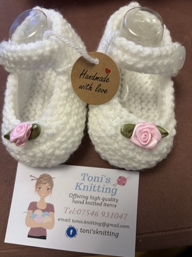 Hand knitted baby shoes - baby,