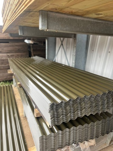 Corrugated green metal - corrugated,