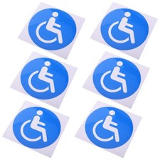 6 Sheets Disabled Toilet Label