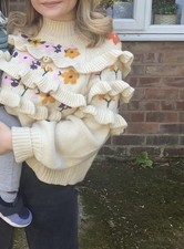 Zara Floral Embroidered Knit