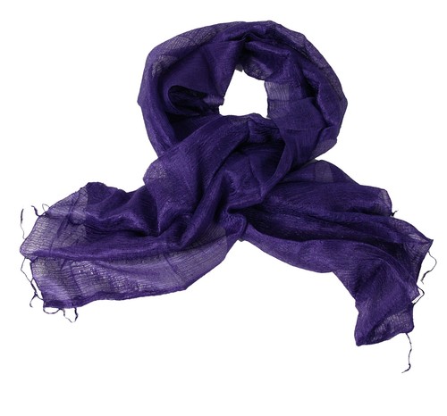 Purple silk scarf - scarf, l/s