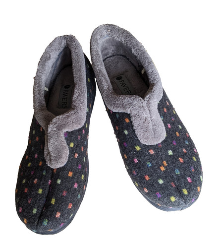 Pavers brushed grey slippers