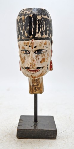 Vintage wooden puppet - wooden, head