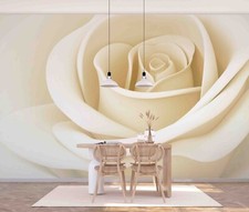 3D Rose Petal Background White