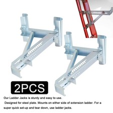 Pair 2-Rung Short Body Ladder Jack Stable Ladder Jack for Stages up to 18" Width