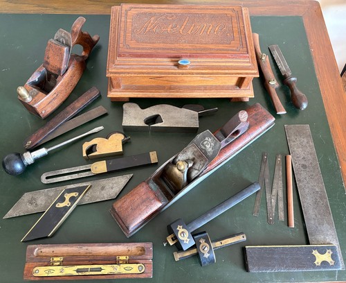 Antique carpenters toolkit - carpenters,
