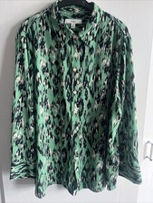 Women’s Marks And Spencer’s Blouse Size 16 Petite Print Collar Smart Office 