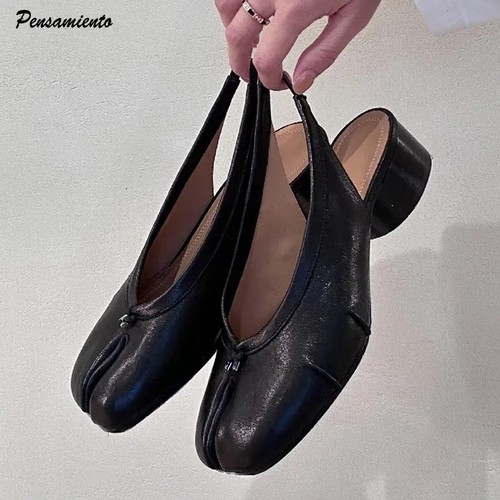 Women split toe low heel - split,