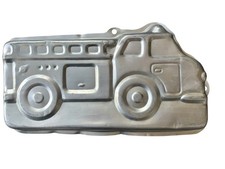 Wilton Fire Engine Cake Tin 2105-9110- 1991 Vintage Kids Party Used Baking