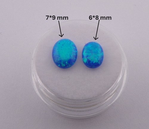 Electric blue synthetic opal - blue,