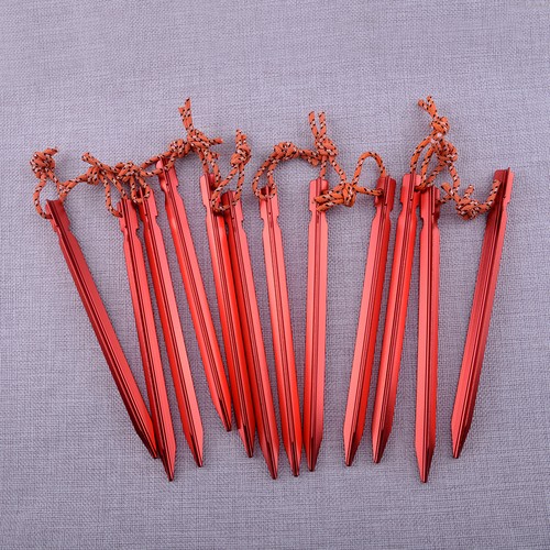 12x titanium alloy tent pegs - alloy,