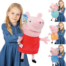 PEPPA PIG LARGE 50CM PLUSH HAND PUPPETS PEPPA PIG GEORGE MUMMY DADDY CUDDLY TOY
