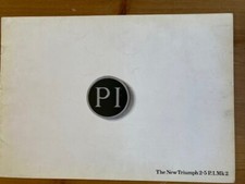 Triumph 2.5 PI Mk2 UK Brochure 1971 - Saloon & Estate Date Nov 1971