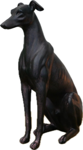 Sitting greyhound ornament - sitting,