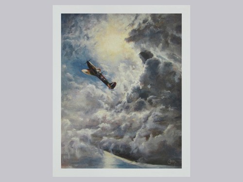Spitfire aeroplane art - art, print-